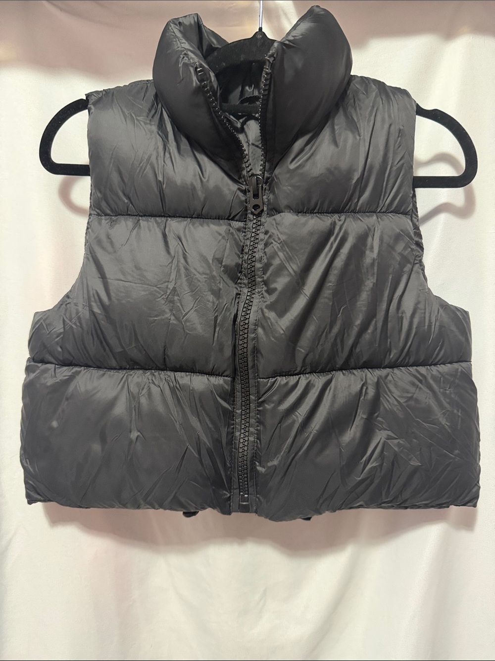 Kids Black Puffer Vest - Insulated Sleeveless Jacket